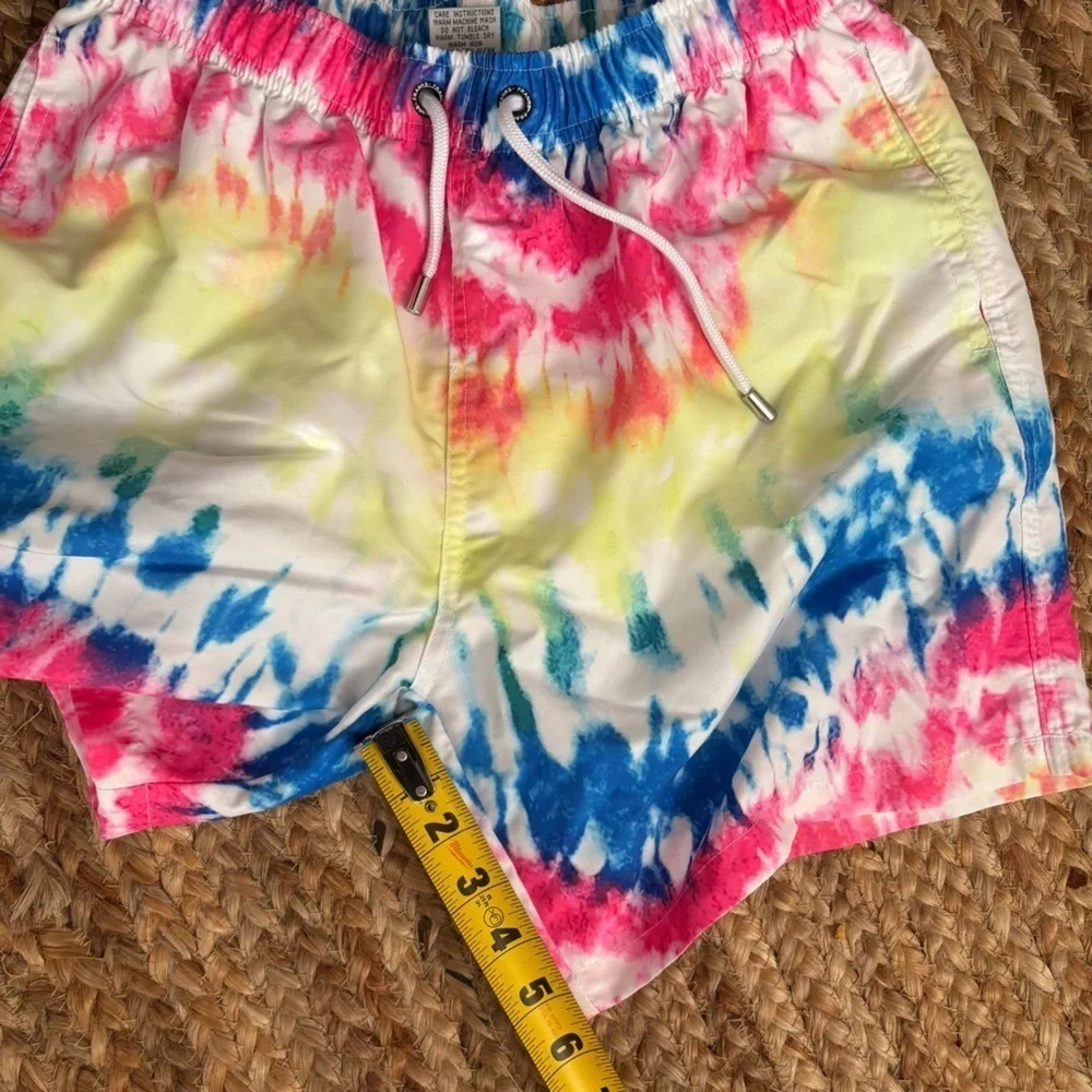 Franks Australia Men’s Medium Tie Dye Elastic Waist Swim Trunks
